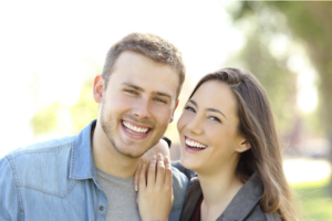 couple smiling