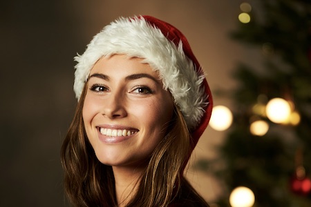 festive woman