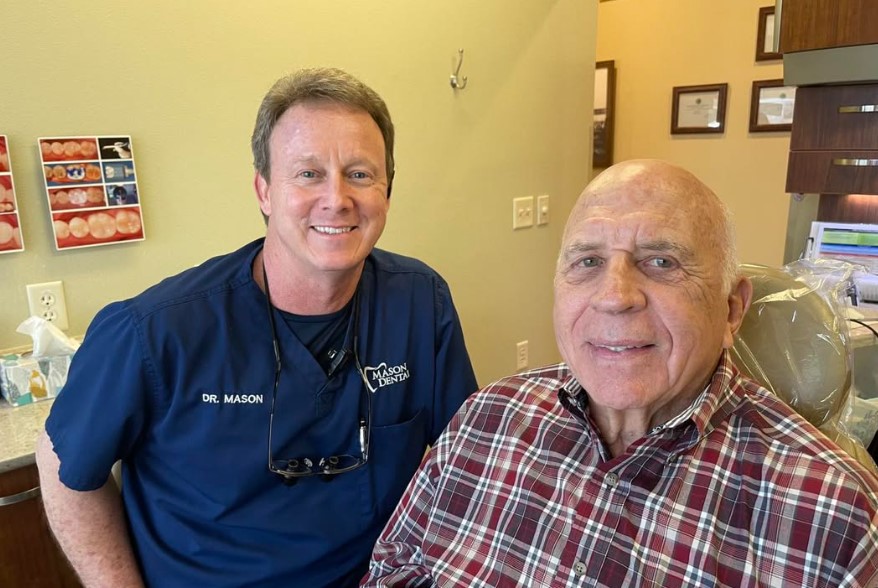 Grapevine dentist Dr. Scott Mason with patient