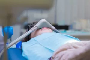 patient undergoing sedation to ease dental anxiety