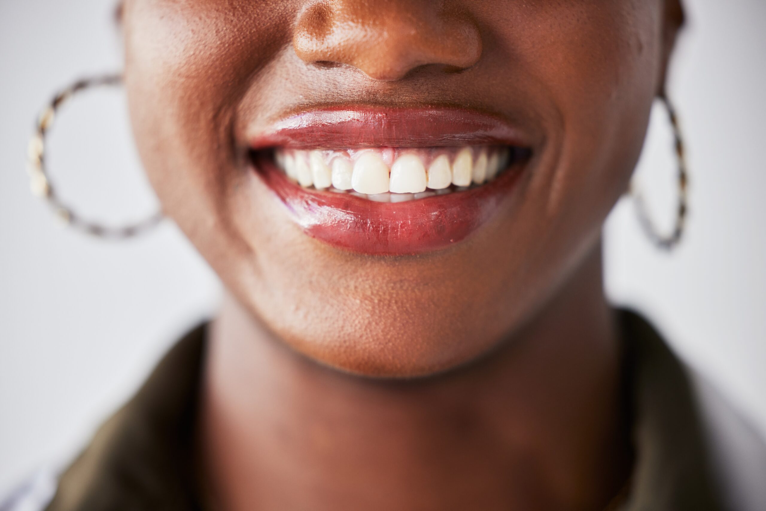 up close view of a perfect smile